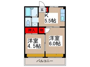 ﾏﾝｼｮﾝ新明の物件間取画像